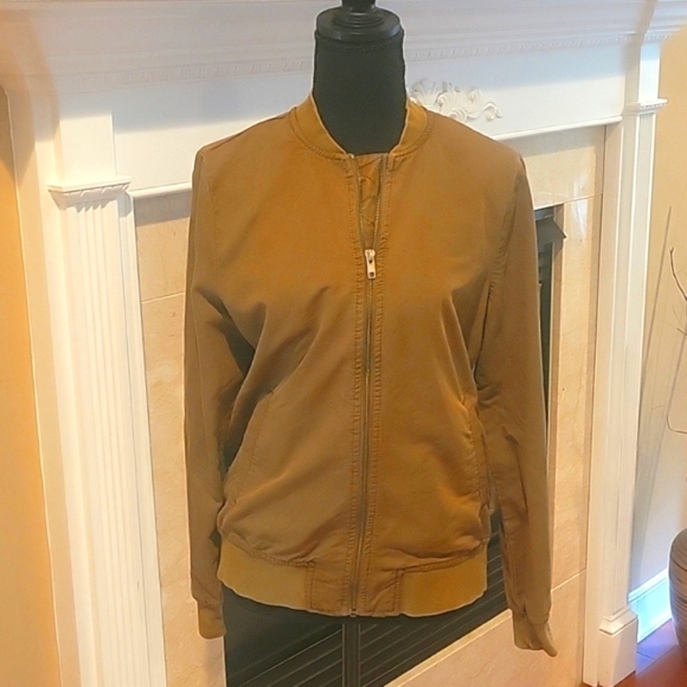 HINGED Designed in Seattle Bomber Jacket Army Green sz XS